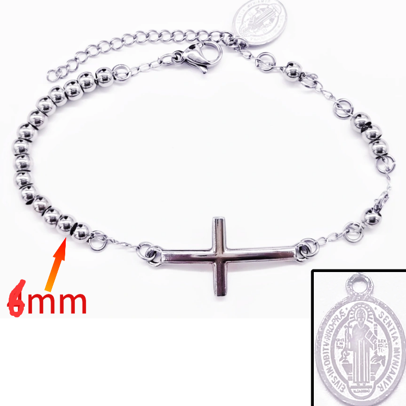 Acero inoxidable / 6mm / Pulsera / Religión cruzada / ACRB/194-376