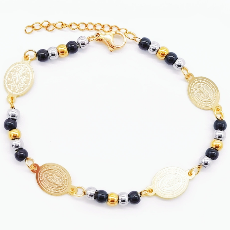 Acero inoxidable / 4mm / Pulsera / Religión cruzada / ACRB/194-373