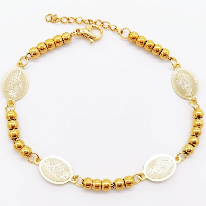 Acero inoxidable / 4mm / Pulsera / Religión cruzada / ACRB/194-373