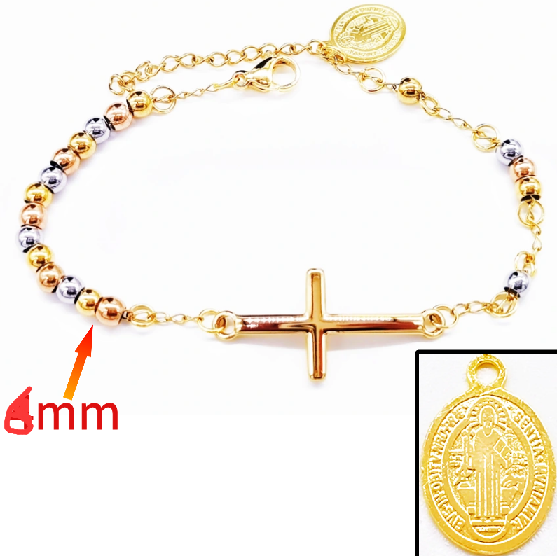 Acero inoxidable / 6mm / Pulsera / Religión cruzada / ACRB/194-376