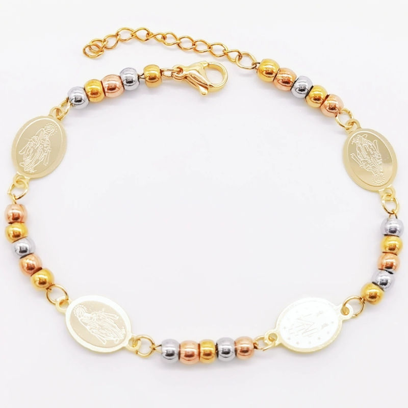 Acero inoxidable / 4mm / Pulsera / Religión cruzada / ACRB/194-373