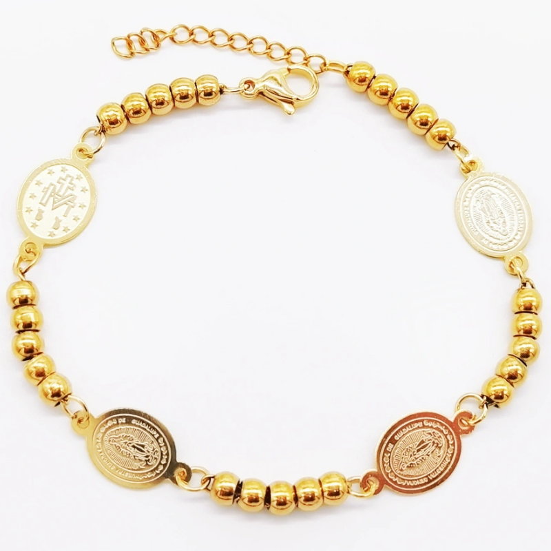Acero inoxidable / 4mm / Pulsera / Religión cruzada / ACRB/194-373