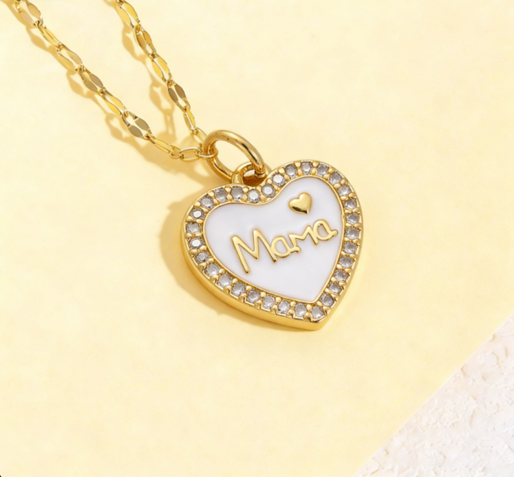 copper corazón / mamá / Madre / El estilo de la madre / Día de la Madre / Collar colgante / COPN/