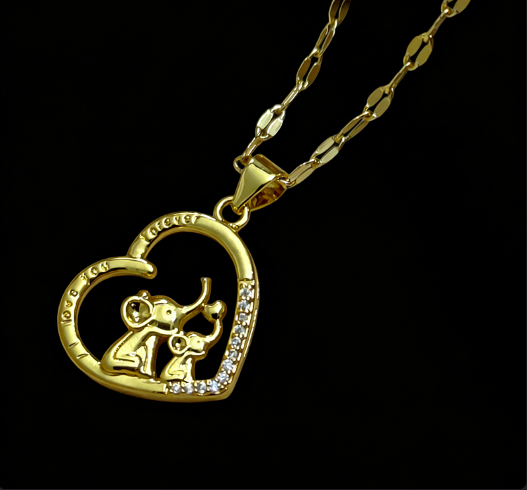 copper corazón / mamá / Madre / El estilo de la madre / Día de la Madre / Collar colgante / COPN/