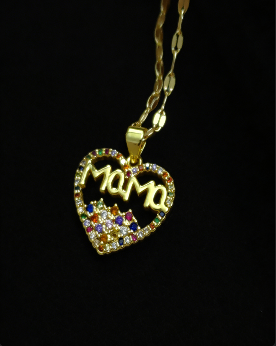 copper corazón / mamá / Madre / El estilo de la madre / Día de la Madre / Collar colgante / COPN/