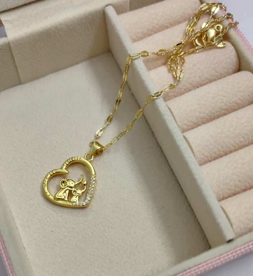 copper corazón / mamá / Madre / El estilo de la madre / Día de la Madre / Collar colgante / COPN/