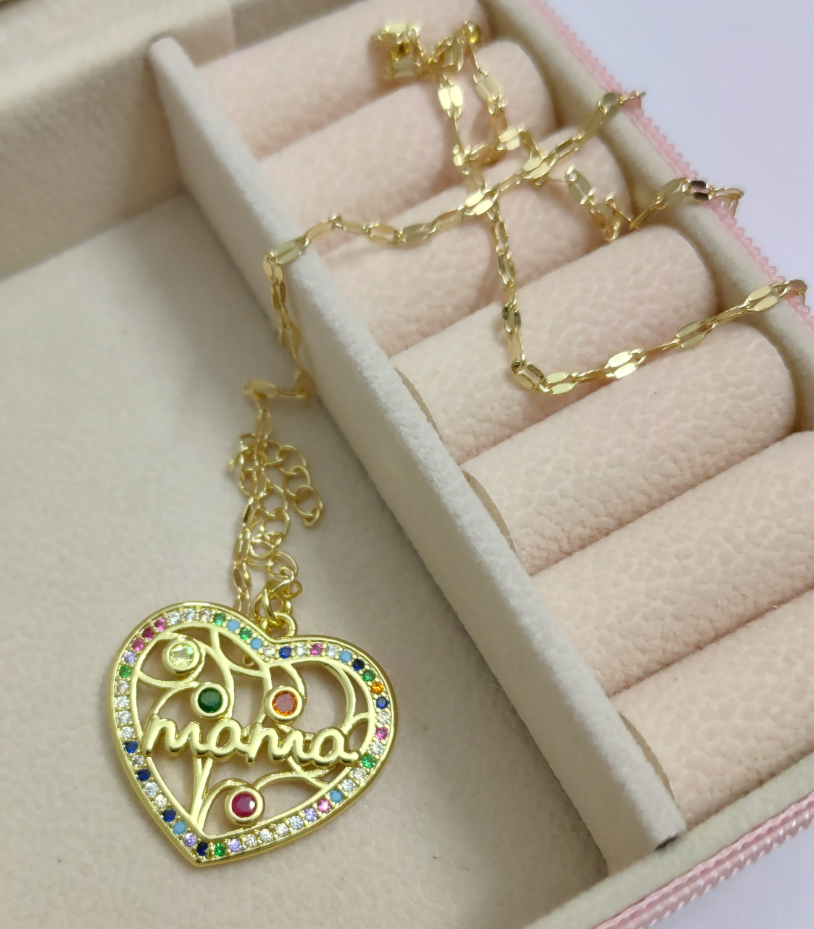 copper corazón / mamá / Madre / El estilo de la madre / Día de la Madre / Collar colgante / COPN/