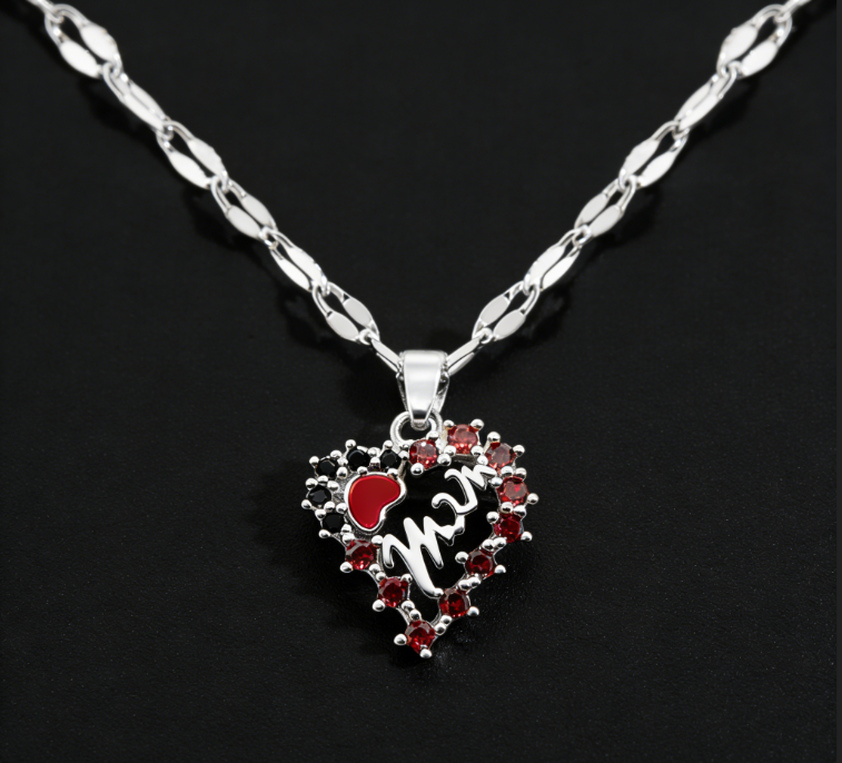 copper corazón / mamá / Madre / El estilo de la madre / Día de la Madre / Collar colgante / COPN/