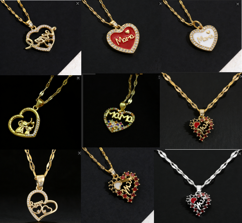 copper corazón / mamá / Madre / El estilo de la madre / Día de la Madre / Collar colgante / COPN/