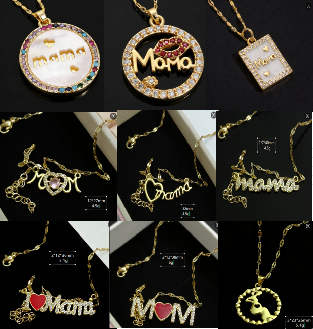 copper / mamá / Madre / El estilo de la madre / Día de la Madre / Collar colgante / COPN/