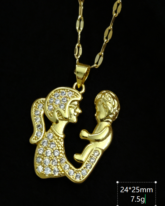 copper corazón / mamá / Madre / El estilo de la madre / Día de la Madre / Collar colgante / COPN/
