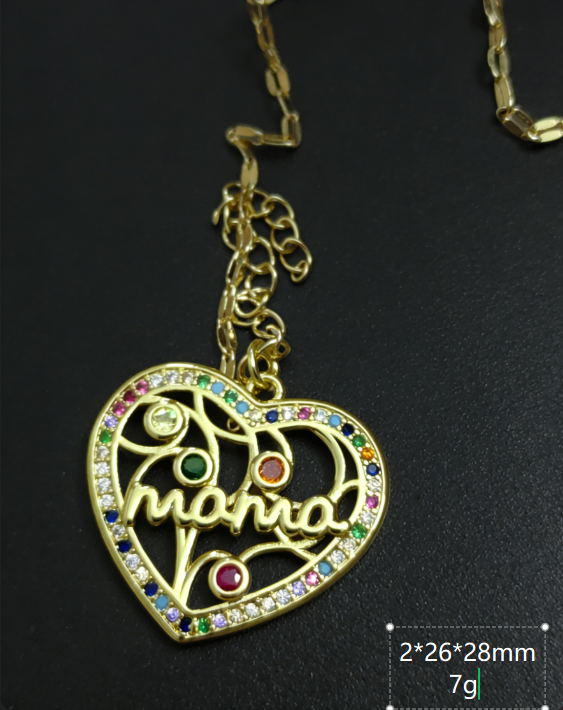 copper corazón / mamá / Madre / El estilo de la madre / Día de la Madre / Collar colgante / COPN/
