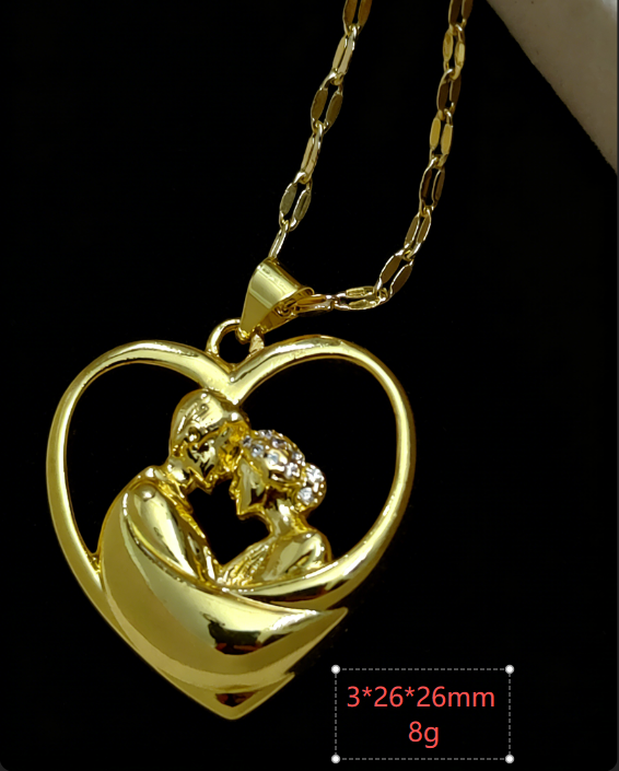 copper corazón / mamá / Madre / El estilo de la madre / Día de la Madre / Collar colgante / COPN/
