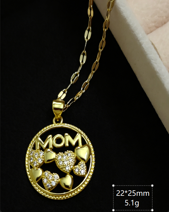 copper corazón / mamá / Madre / El estilo de la madre / Día de la Madre / Collar colgante / COPN/