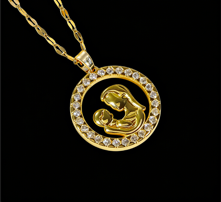 Copper / mamá / Madre / El estilo de la madre / Día de la Madre / Collar colgante / COPN/