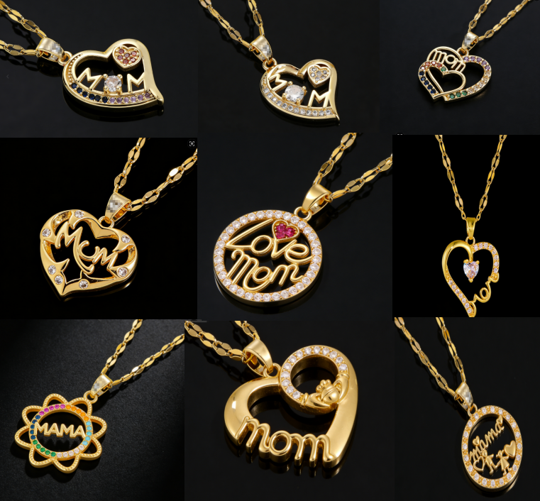 Copper / mamá / Madre / El estilo de la madre / Día de la Madre / Collar colgante / COPN/