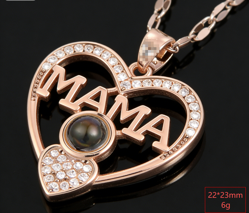 Copper  / proyección / mamá / Madre / El estilo de la madre / Día de la Madre / Collar colgante / COPN/
