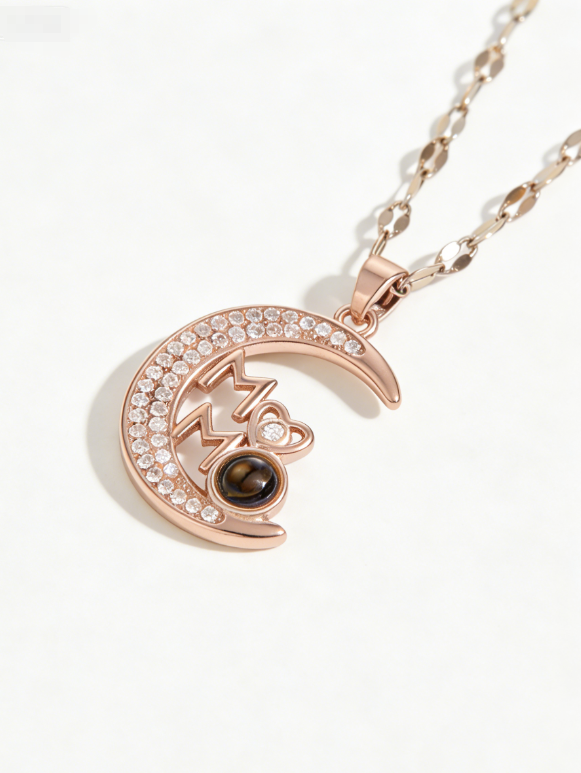 Copper  / proyección / mamá / Madre / El estilo de la madre / Día de la Madre / Collar colgante / COPN/