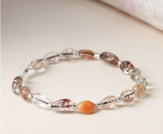 Piedra natural / Ágata / Forma libre / Irregular / Pulsera