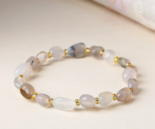 Piedra natural / Ágata / Forma libre / Irregular / Pulsera