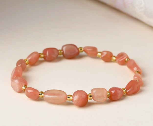 Piedra natural / Ágata / Forma libre / Irregular / Pulsera