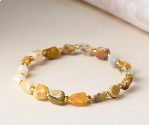 Piedra natural / Ágata / Forma libre / Irregular / Pulsera