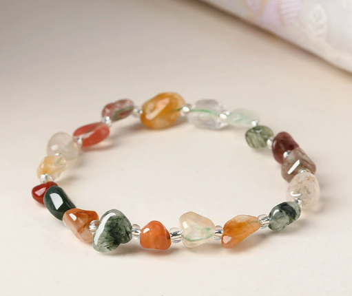 Piedra natural / Ágata / Forma libre / Irregular / Pulsera