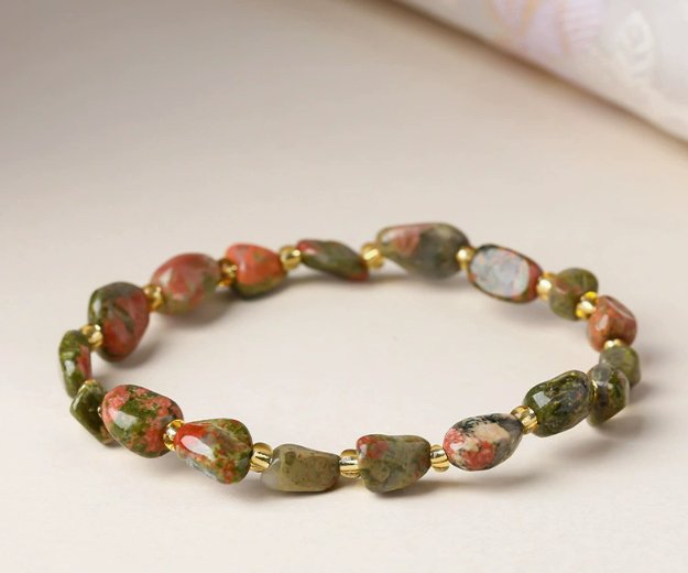Piedra natural / Ágata / Forma libre / Irregular / Pulsera