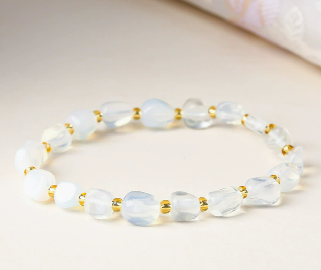 Piedra natural / Ágata / Forma libre / Irregular / Pulsera