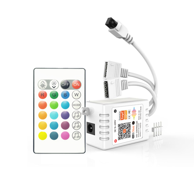 Tuya WiFi MUSIC IR 24 keys RGB RGBW LED Controller