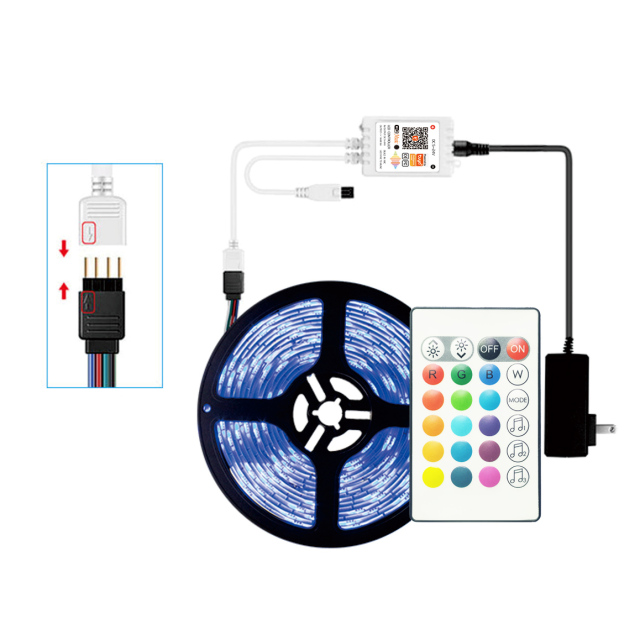 Tuya WiFi MUSIC IR 24 keys RGB RGBW LED Controller