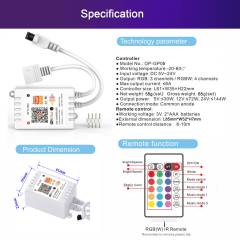 Tuya WiFi MUSIC IR 24 keys RGB RGBW LED Controller
