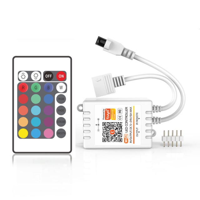 Tuya WiFi  IR 24 keys RGB RGBW LED Controller