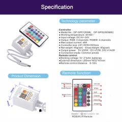 Tuya WiFi  IR 24 keys RGB RGBW LED Controller