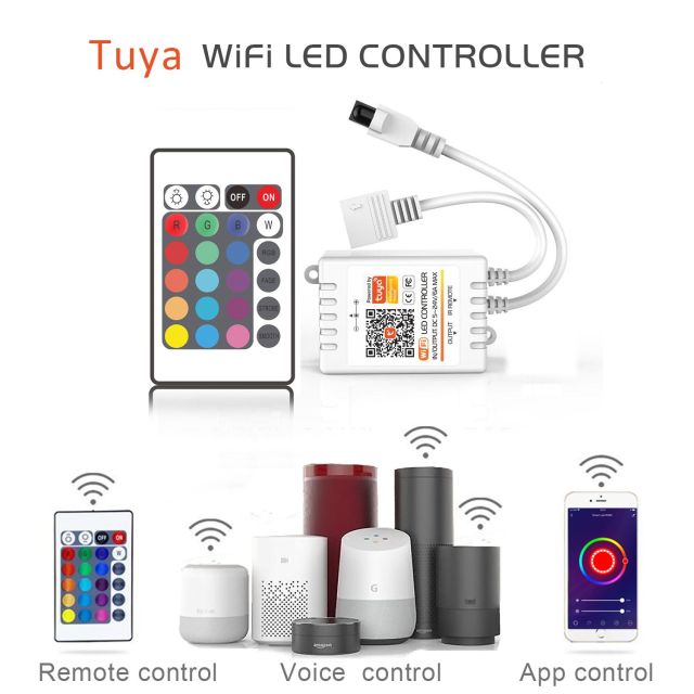 Tuya WiFi  IR 24 keys RGB RGBW LED Controller