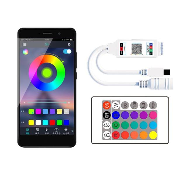 Bluetooth Music IR 24 Keys mini  RGB Controller  APP: "Lotus Lantern"