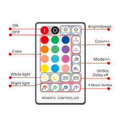 Bluetooth Music IR 28 Keys RGB(W) Controller