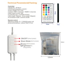 Bluetooth Music IR 28 Keys RGB(W) Controller