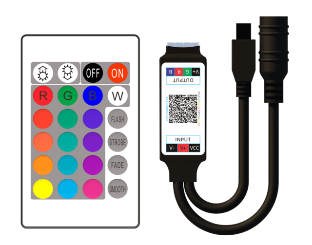 Bluetooth Music IR 24 Keys mini  RGB Controller  APP: "Lotus Lantern"