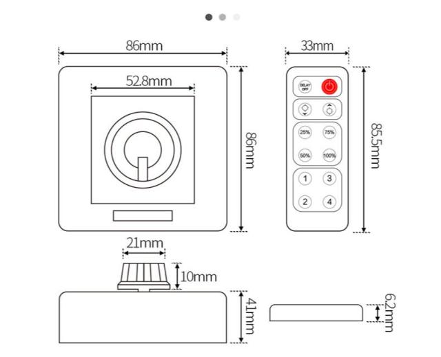 IR 12 keys knob Dimmer