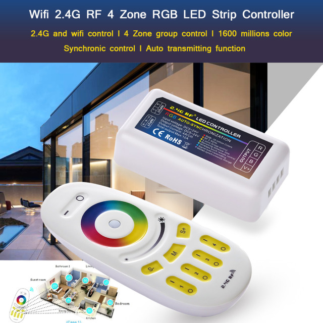 2.4G RF 4 Zone Synchronic RGB LED CONTROLLER