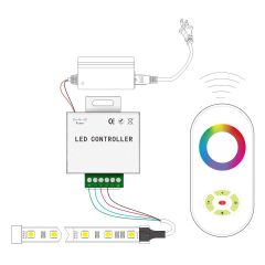 RF 5 keys touch rgb led controller - Aluminium shell  DC12~24V
