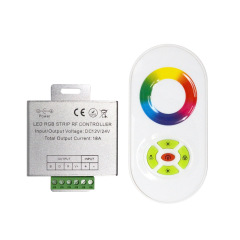 RF 5 keys touch rgb led controller - Aluminium shell  DC12~24V