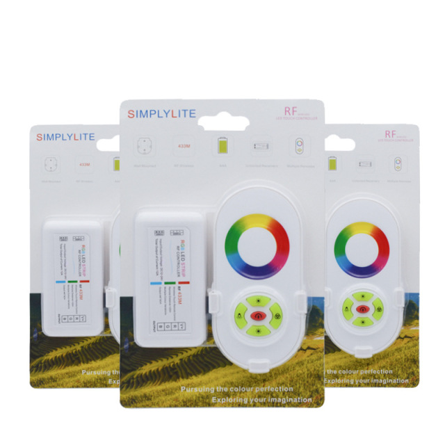 RF Touch 5 keys touch rgb led controller - Plastic shell  DC12~24V