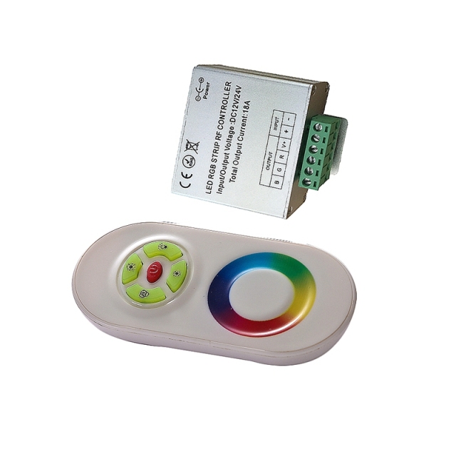 RF 5 keys touch rgb led controller - Aluminium shell  DC12~24V