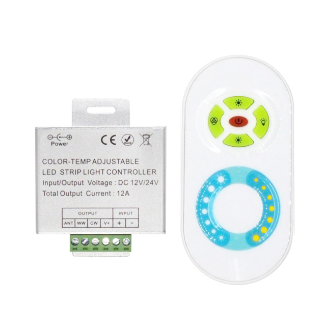 RF 5 keys touch color temperature controller - Aluminium shell  DC12~24V