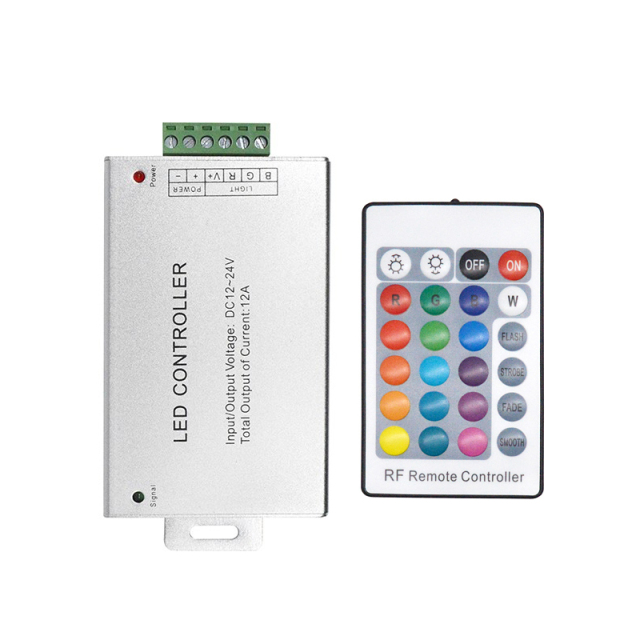 RF 24 keys rgb led controller - Aluminium shell  DC12~24V