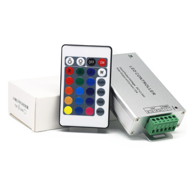 RF 24 keys rgb led controller - Aluminium shell  DC12~24V
