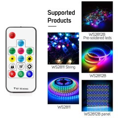 RF14 Keys SPI LED Controller -- DC5-24V IC led strip light controller