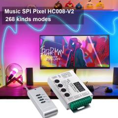 HC008-V2 Music SPI Pixel Controller --- DC5-24V rf 4Keys ws2812 ws2811 2801 Addressable Light Strips